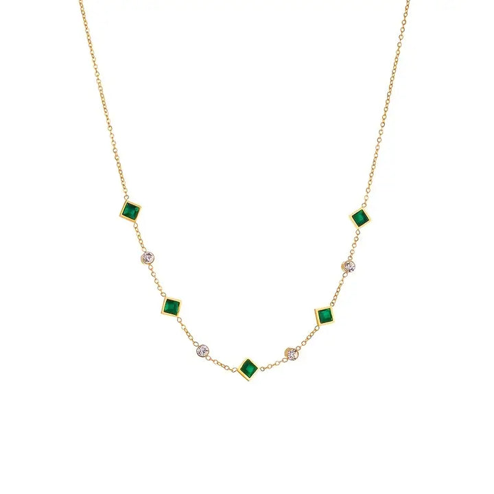 Elegante gouden ketting met subtiele bloem
