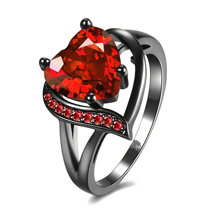 Elegante rozenring van wit goud