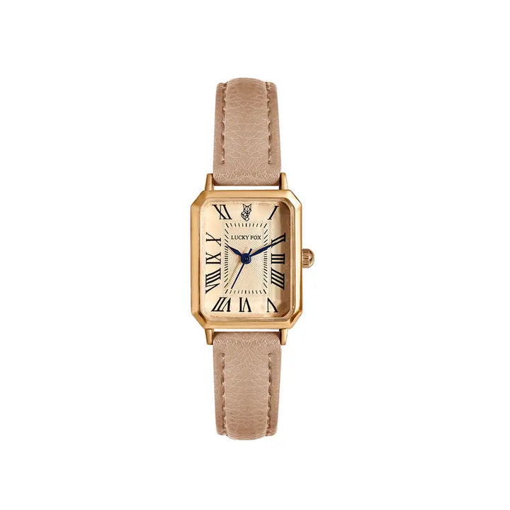 Elegante gouden horloge met een verfijnd steentje