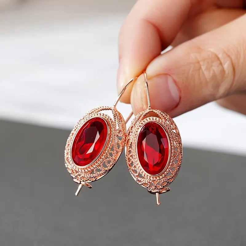 Elegante roségouden oorbellen met verfijnde details