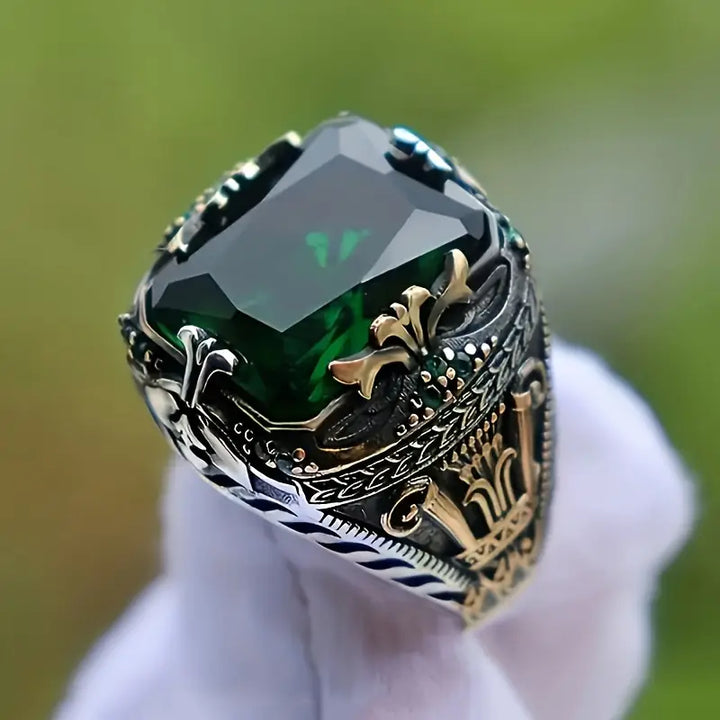 Zachte gemengde gouden ring met verfijnde details