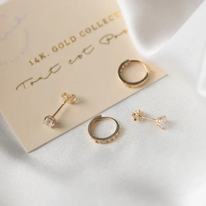 Gouden oorbellen set