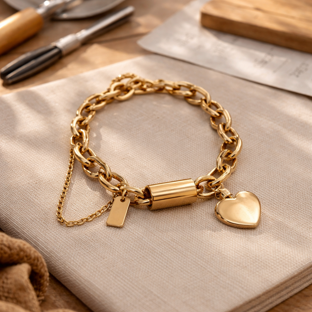 Aurex Chunky Armband – Goudkleurige Statement Armband