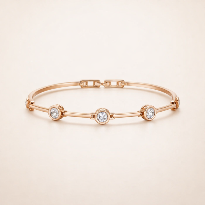Elara Zirkonia Armband – Goudkleurige Elegantie