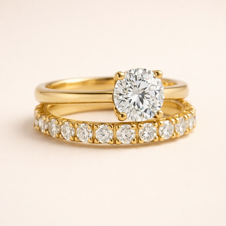 Gouden diamant ring set