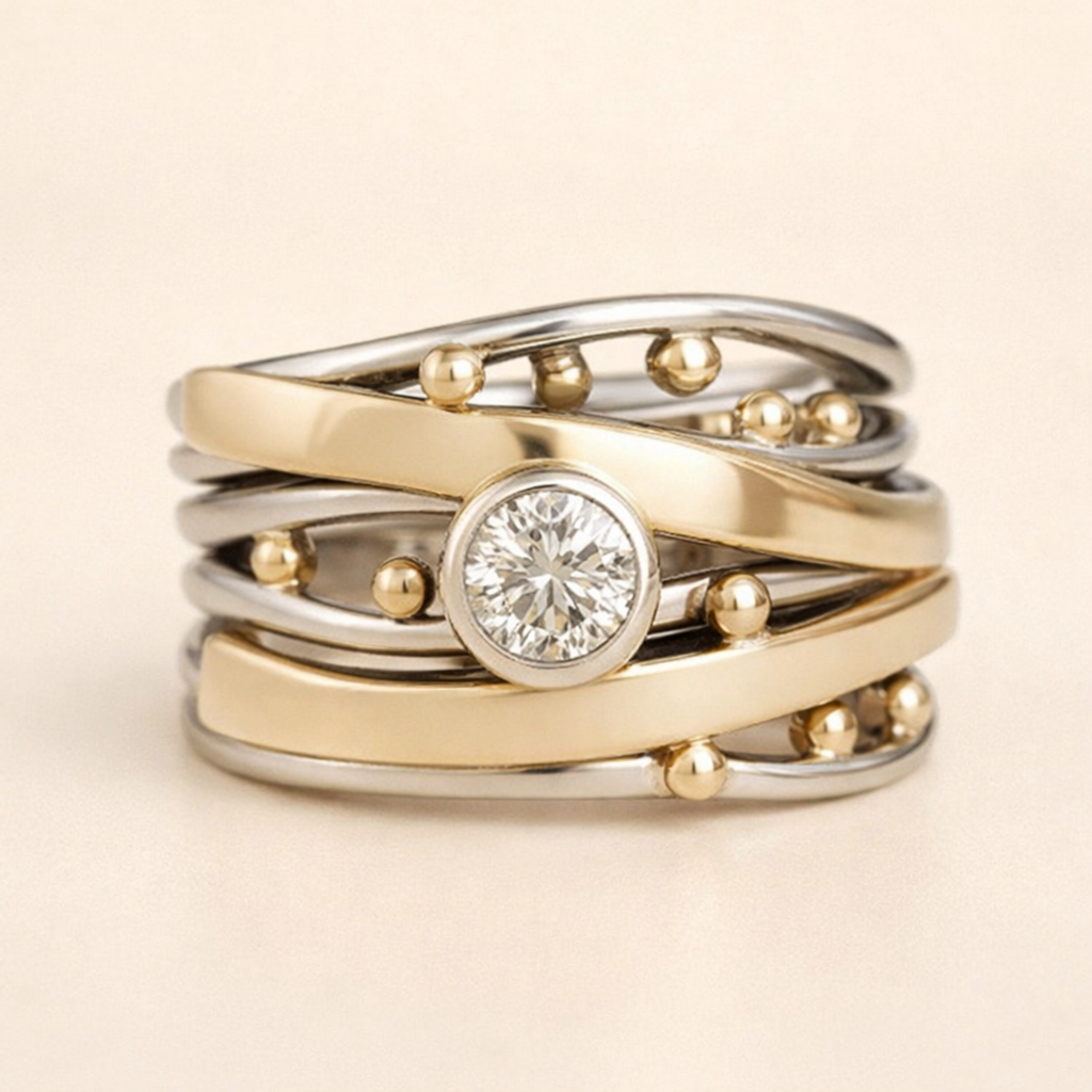 Royal - Vintage Gouden Zirkonia Ring