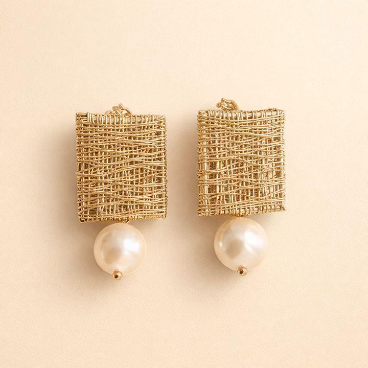 Elegante parel oorbellen