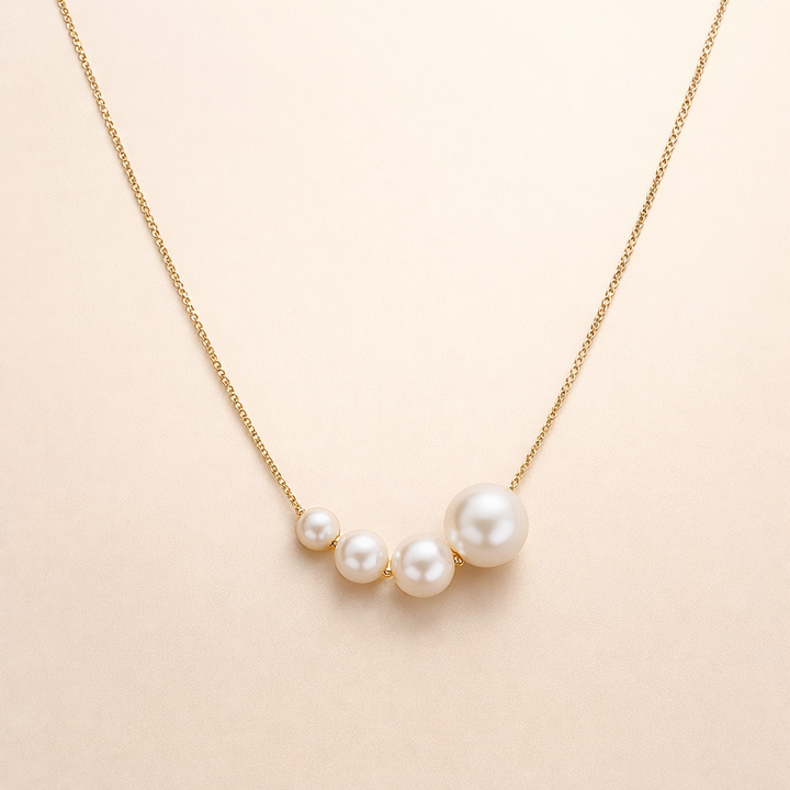 Elegante parelketting van goud