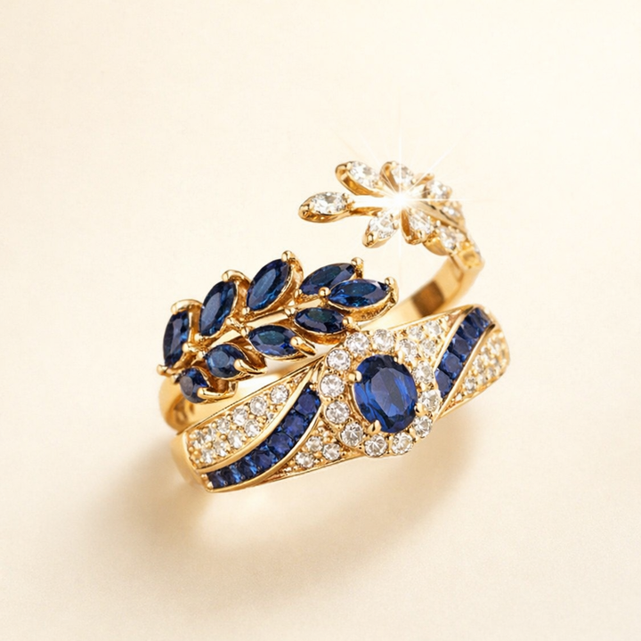 Elegante gouden ringenset met verfijnde details