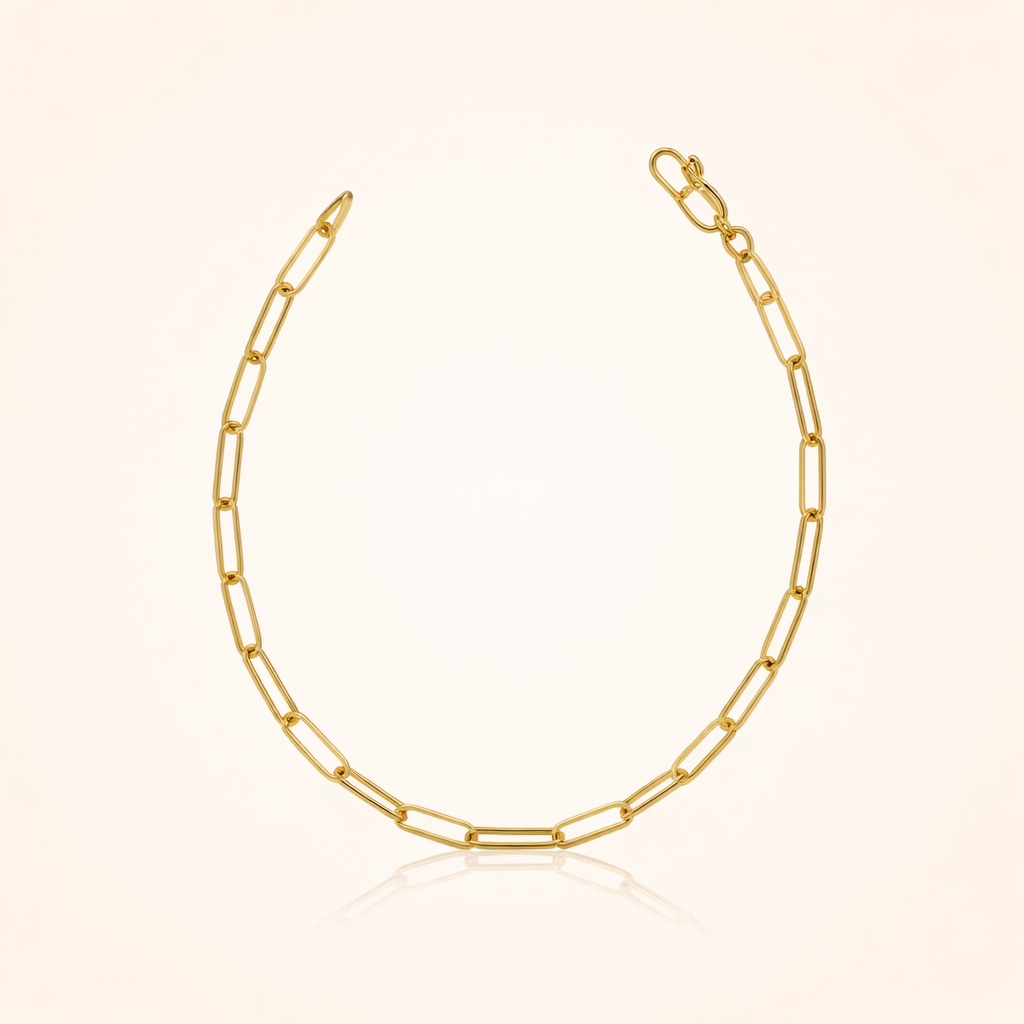 Elegante schakelarmband van wit goud