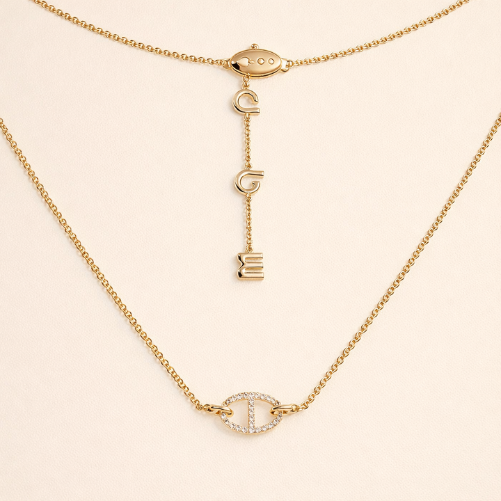 Zachte glans witgouden ketting met delicate schakel