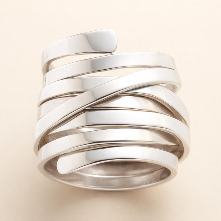 Elegante zilveren ring met vintage uitstraling