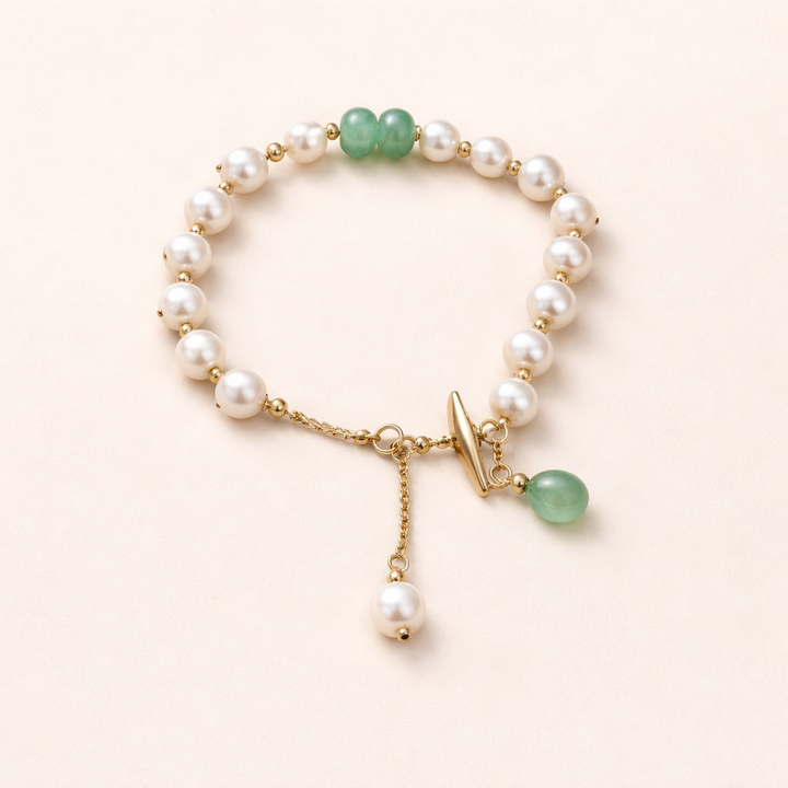 Zachte zeeparel armband met verfijnde details