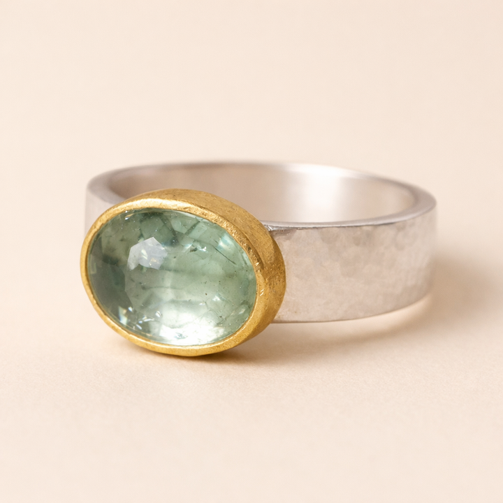 Elegante groene zirkonia ring
