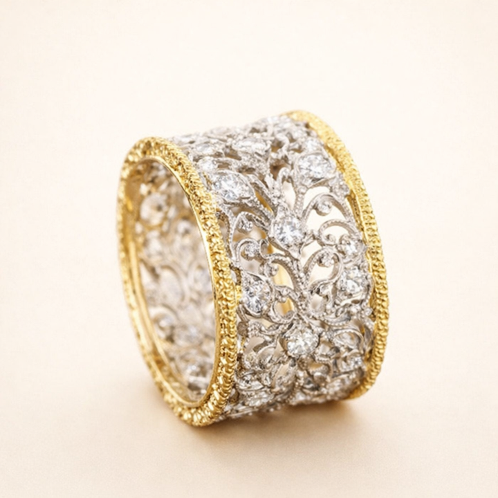 Elegante zirkonia klimopring