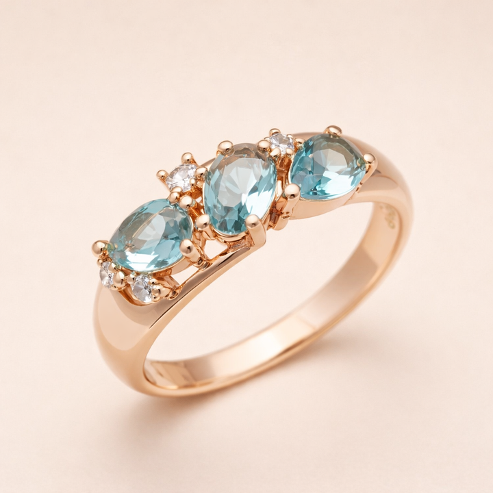 Vintage zirkonia ring in elegant goud