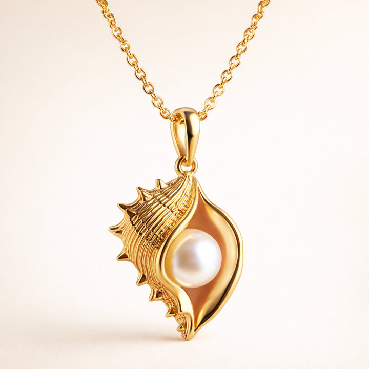 Elegante parelschelpen ketting in zilver