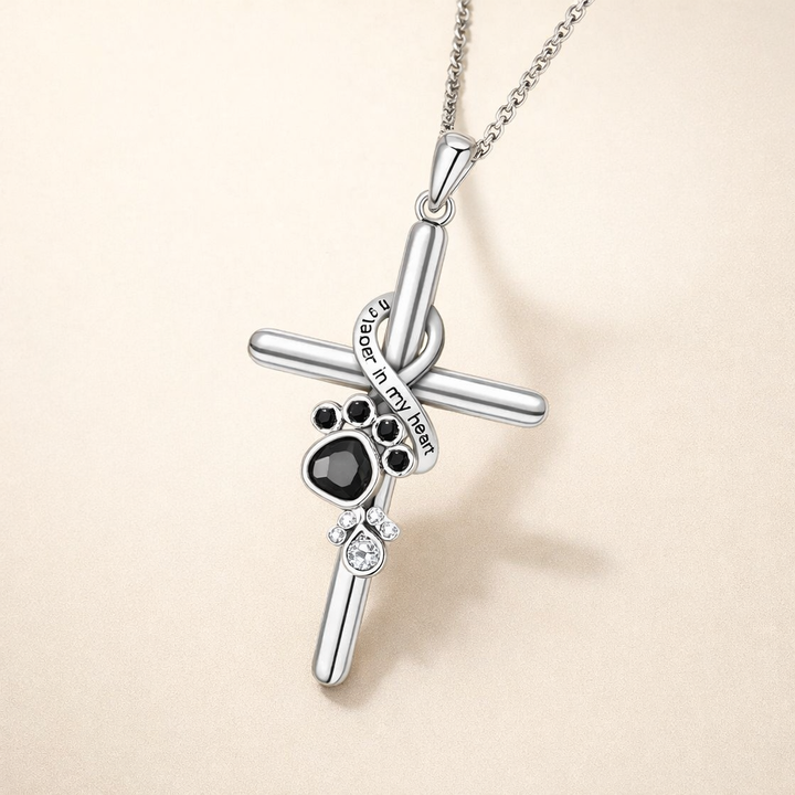 Sterling Zilveren Poot & Kruis Ketting