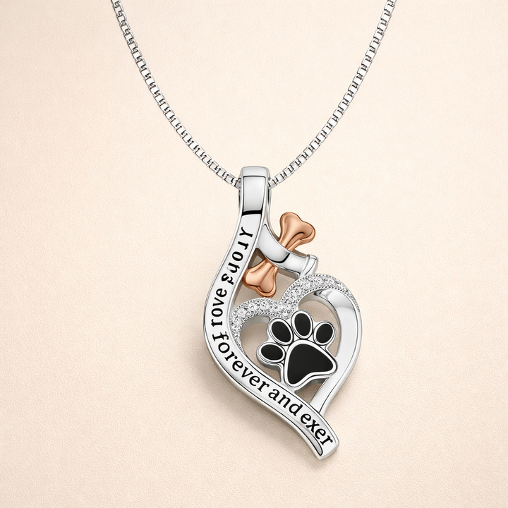Lucky Paw-hanger met Hart, Bot & Oneindigheid – “Altijd in Mijn Hart” Hanger
