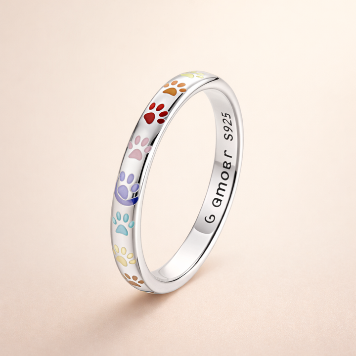 Sterling Zilveren Ring met Pootontwerp