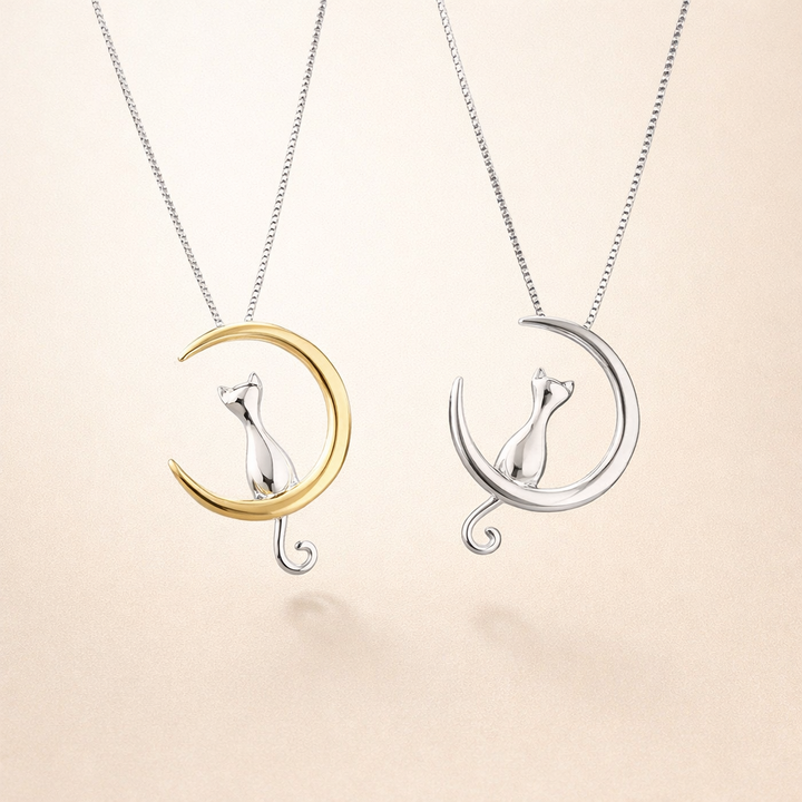 Crescent en kat elegante kattenketting