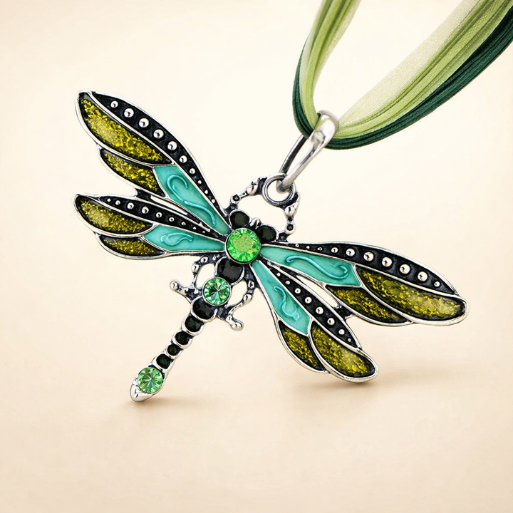 Kristallen Libelle Hanger Ketting