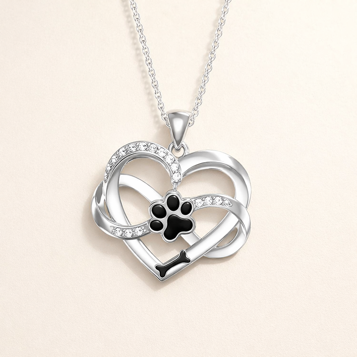 Infinity Hart & Poot Hanger in Sterling Zilver met Zirconia