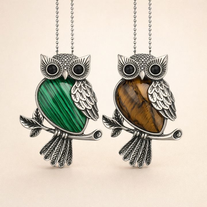 Kristallen Uil Wijze Hanger Ketting