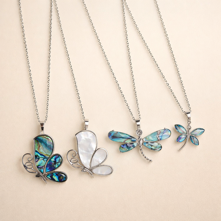Natuurlijk Schelp Vlinder Hanger Ketting
