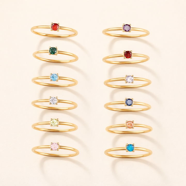 Geboortesteen Gouden Ringen
