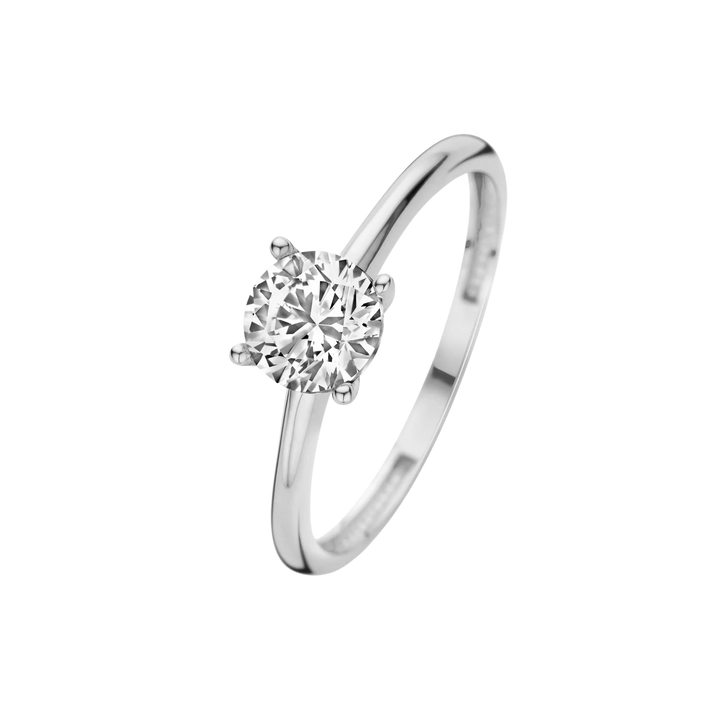 Elegante ring van wit goud met verfijnde details