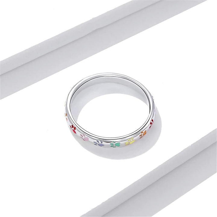 Sterling Zilveren Ring met Pootontwerp