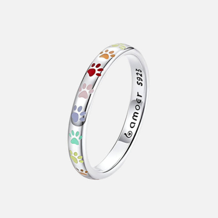 Sterling Zilveren Ring met Pootontwerp