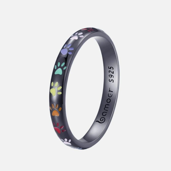 Sterling Zilveren Ring met Pootontwerp