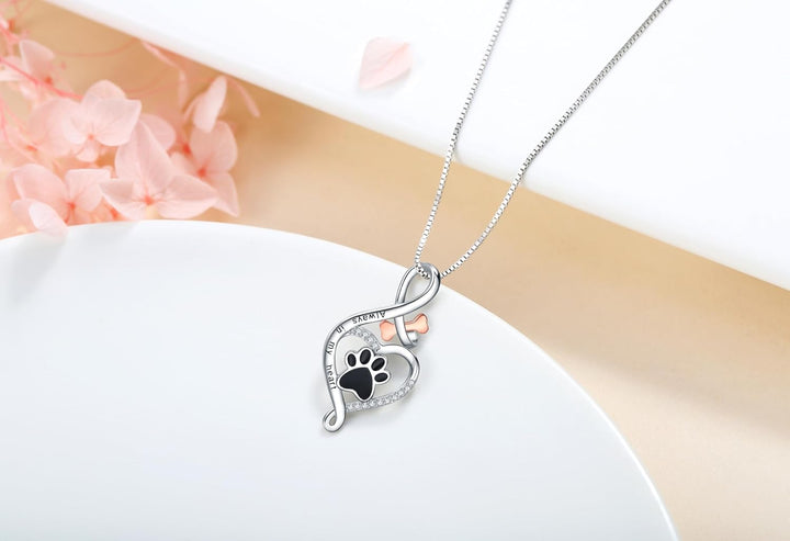 Lucky Paw-hanger met Hart, Bot & Oneindigheid – “Altijd in Mijn Hart” Hanger