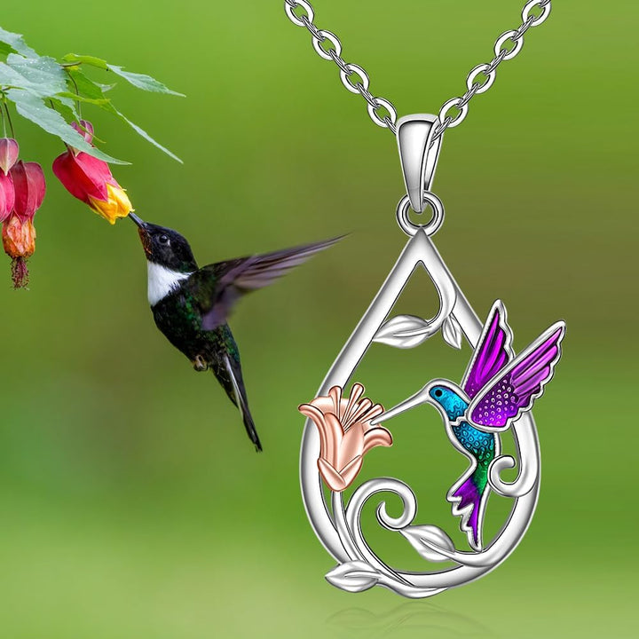 Mooie Kolibrie Ketting voor Vrouwen met Bonus Oorbellen