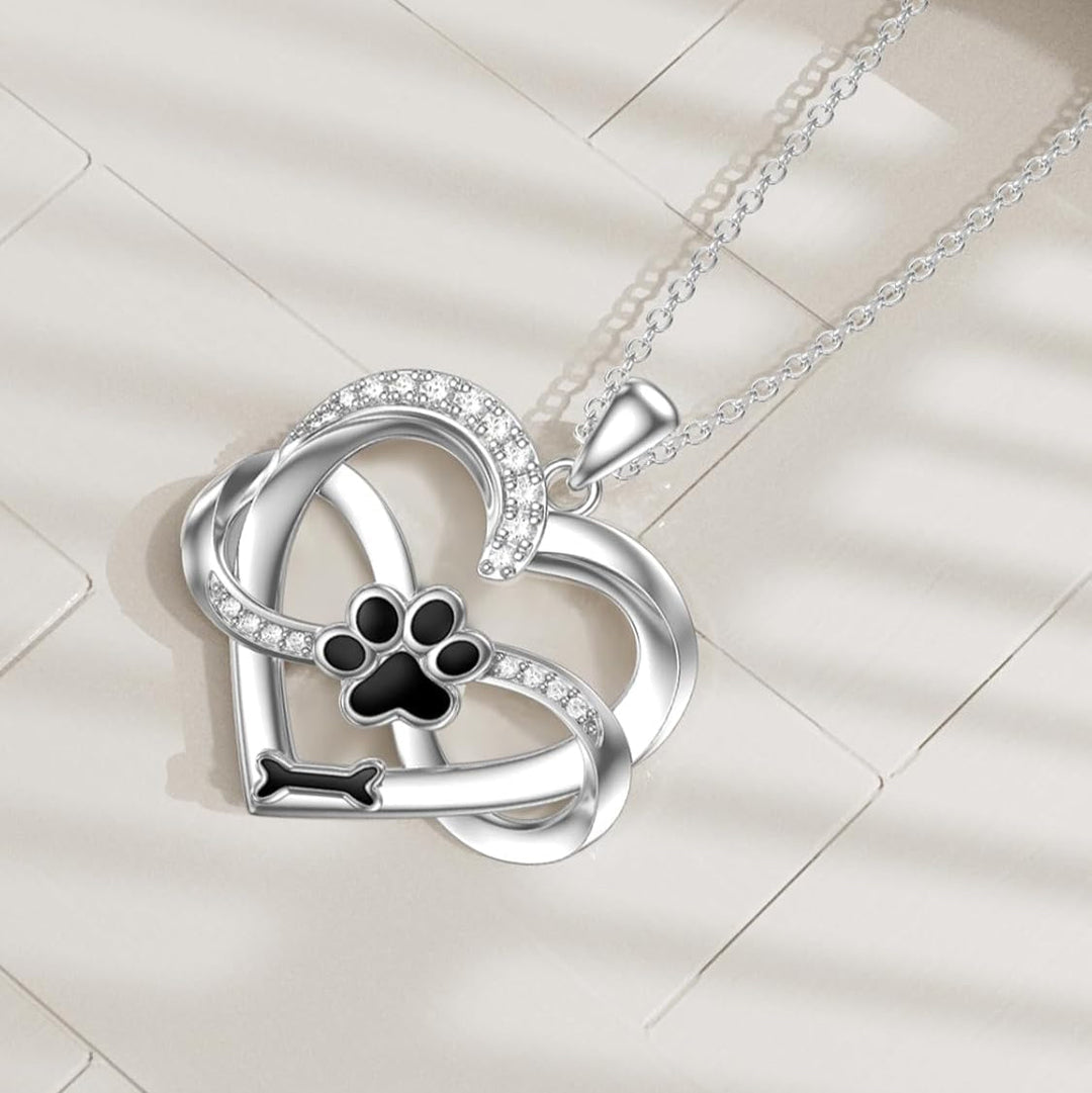 Infinity Hart & Poot Hanger in Sterling Zilver met Zirconia