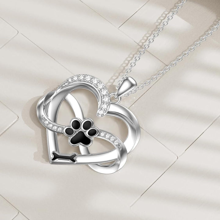 Infinity Hart & Poot Hanger in Sterling Zilver met Zirconia