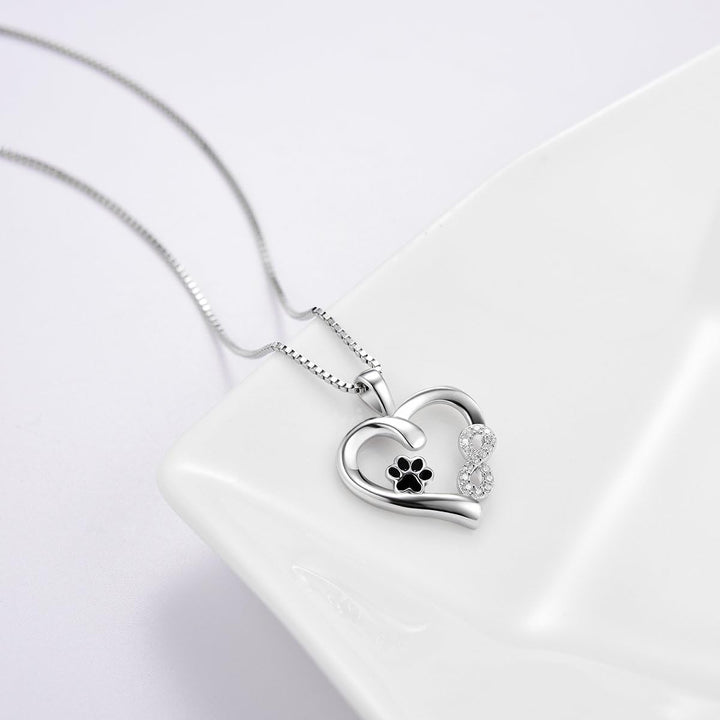 Poot en Hart Hanger met Oneindigheid Charm