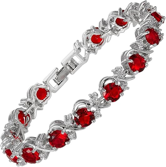 Elegante tennisarmband van wit goud met sprankelende zirkonia