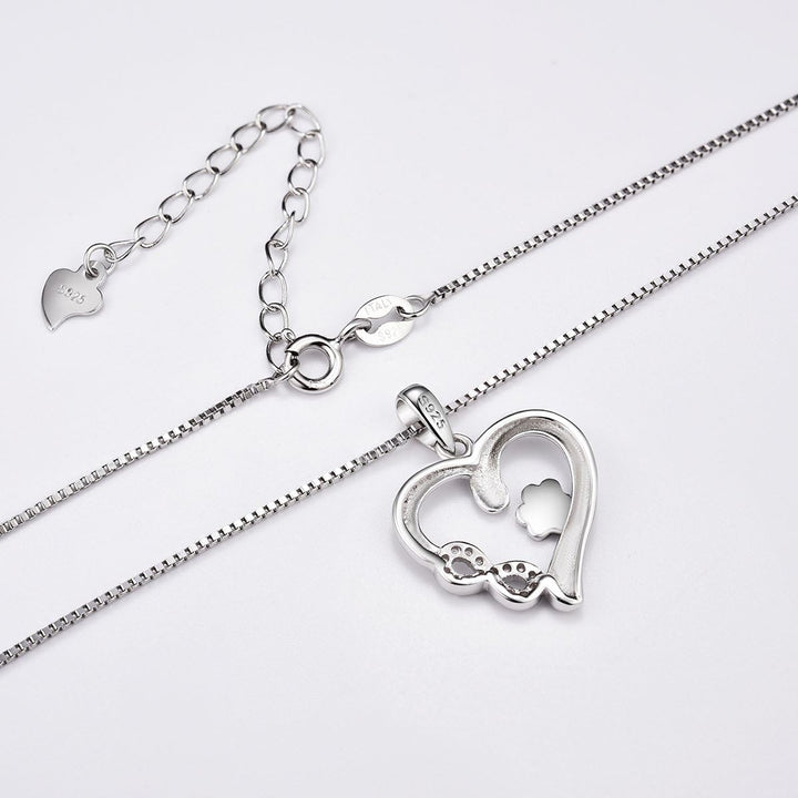 Poot en Hart Hanger met Oneindigheid Charm