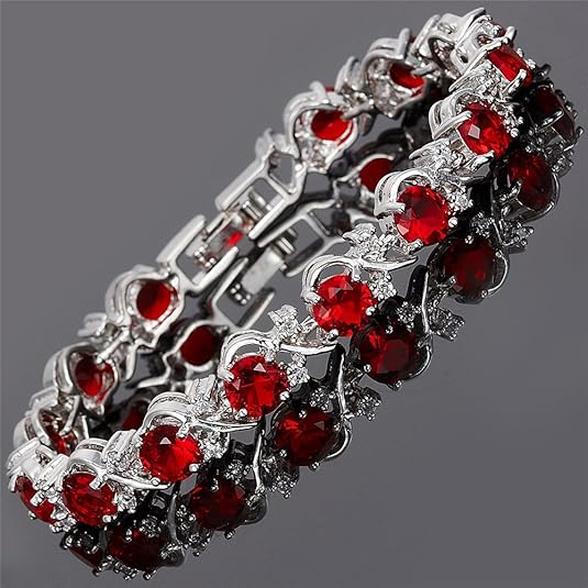 Elegante tennisarmband van wit goud met sprankelende zirkonia