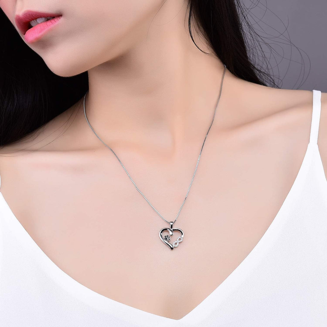 Poot en Hart Hanger met Oneindigheid Charm