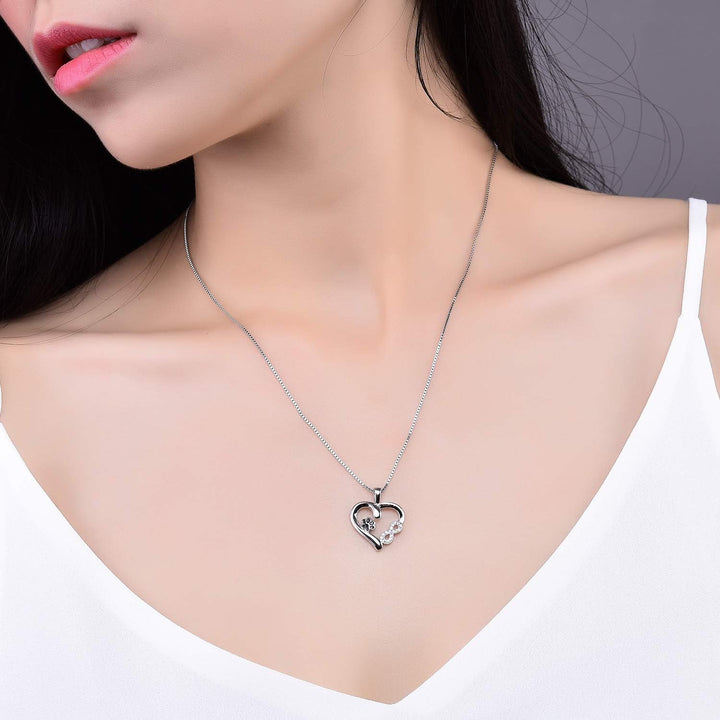Poot en Hart Hanger met Oneindigheid Charm