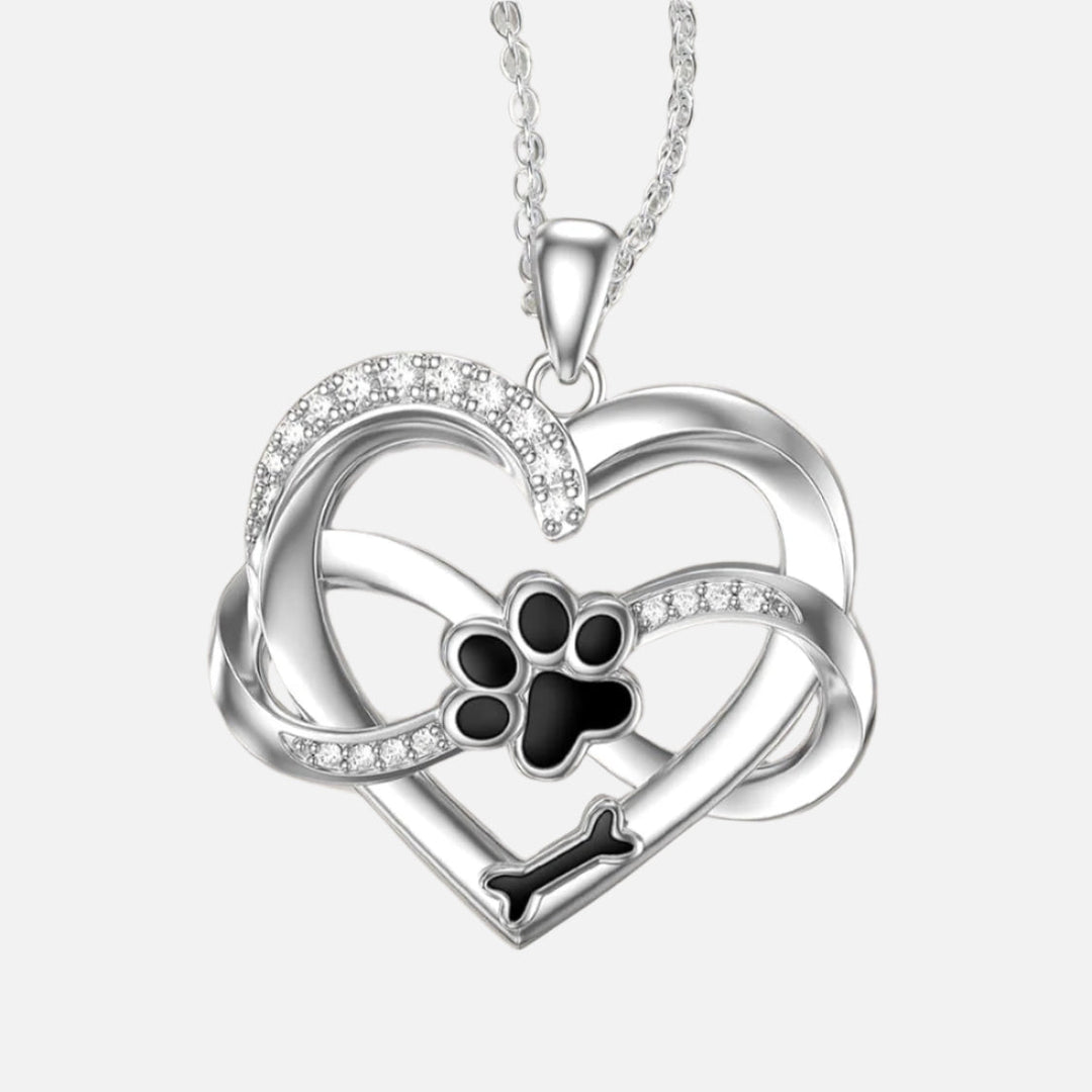 Infinity Hart & Poot Hanger in Sterling Zilver met Zirconia