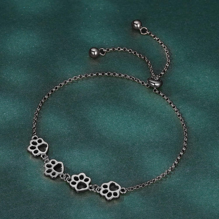 Sterling Zilveren Pootafdruk Armband – Verstelbare Pasvorm