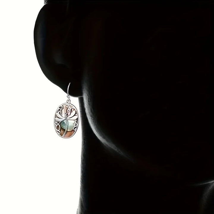 Abalone Schelp Libelle Oorbellen – Symbool van Vernieuwing & Gratie