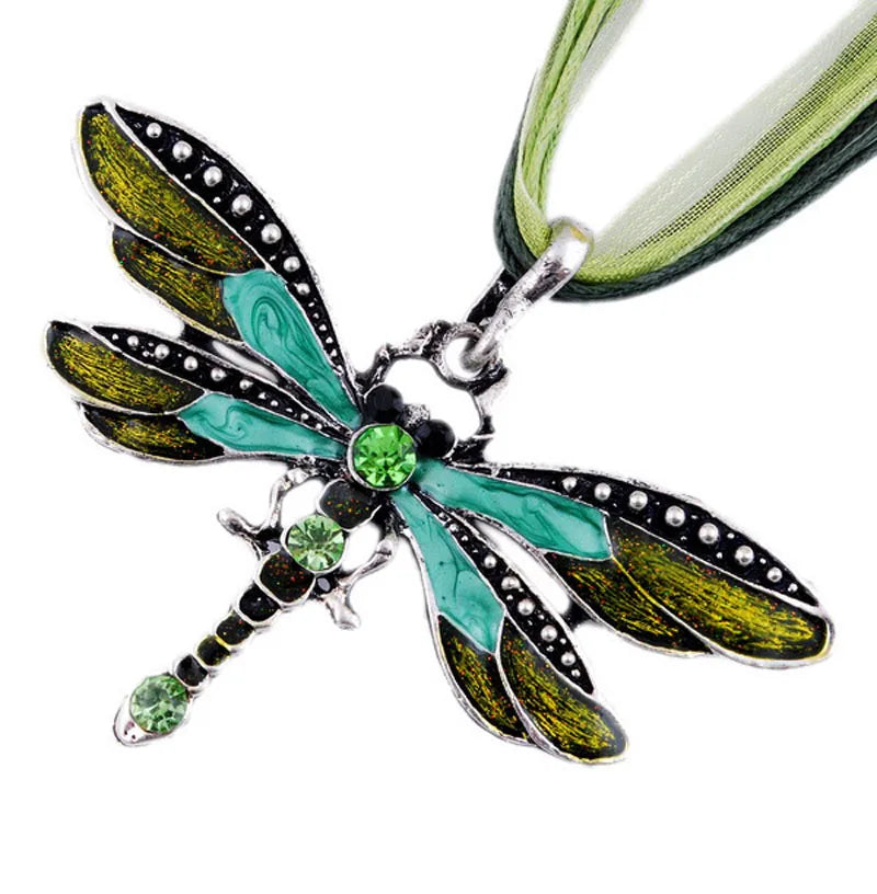 Kristallen Libelle Hanger Ketting