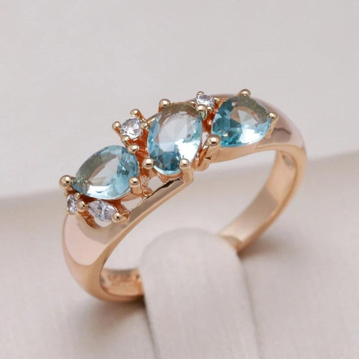 Vintage zirkonia ring in elegant goud