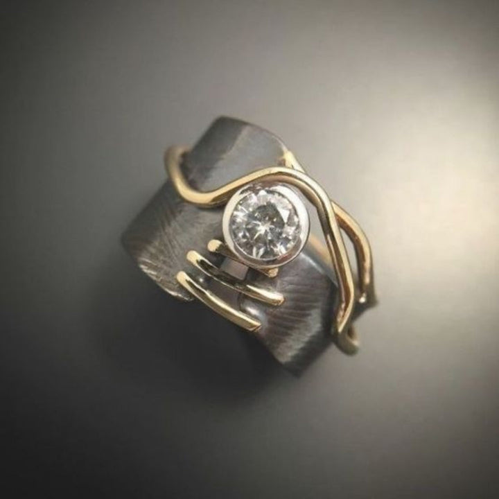 Elegante zirkonia ring met verfijnd ontwerp